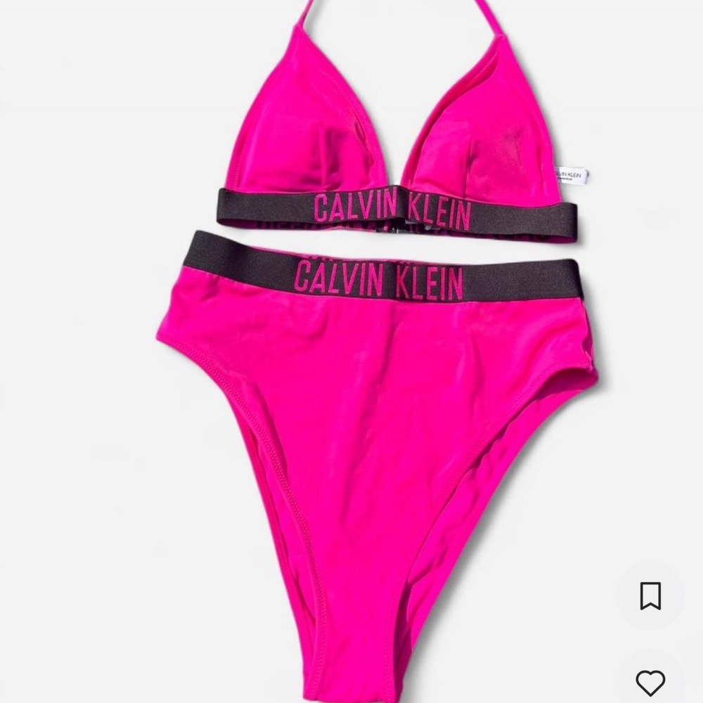 Calvin Klein Fuchsia Bikini with Logo Bands